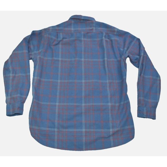 Bonobos Flannel Men's Shirt Size XL Slim Fit Blue Plaid Long Sleeve Button Up - Picture 10 of 13